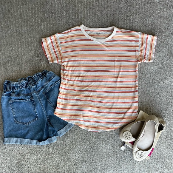 Madewell cotton striped t-shirt. Size medium. - Picture 1 of 4